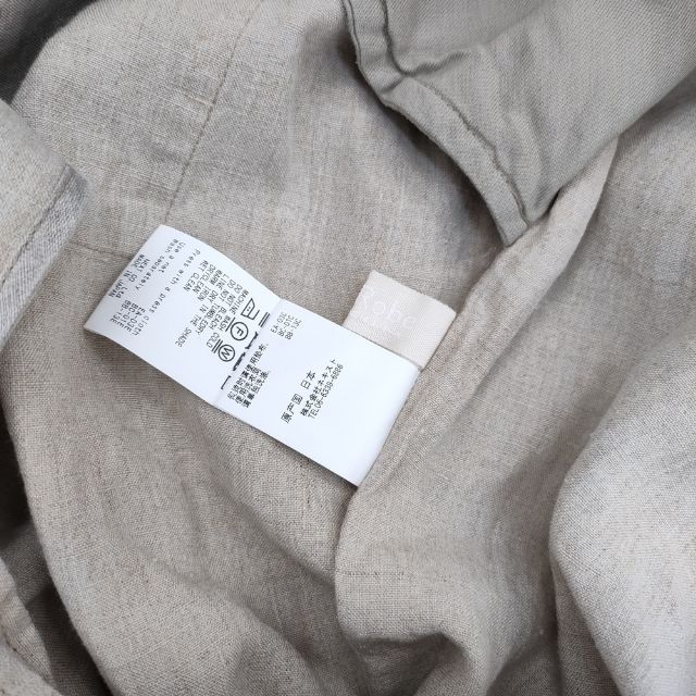nest Robe ブラックリネンボタンサロペット 01233-1403 オーバーオール サロペット 23AW ベージュ レディース ネストローブ【中古】6-0408M∞_2