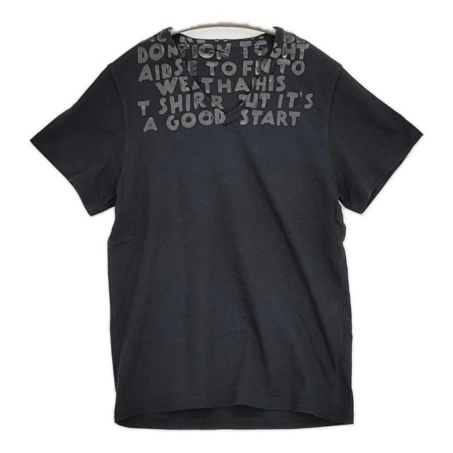 MARTIN MARGIELA ここのえ株式会社 エイズT 希少黒黒 サイズS チュニジア製 半袖Ｔシャツ カットソー ブラック ユニセックス マルタンマルジェラ【中古】6-0403S♪