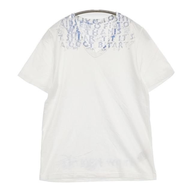 Maison Martin Margiela エイズT サイズS チュニジア製 半袖Ｔシャツ カットソー ホワイト Lブルー ユニセックス メゾンマルタンマルジェラ【中古】6-0403S♪