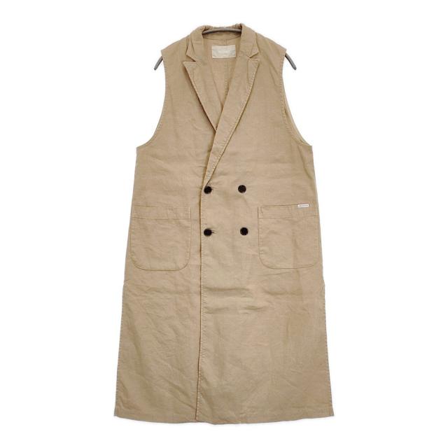 nest Robe UpcycleLino ノースリーブトレンチベスト 01231-1305 リネンコットンロングベスト 23SS ベージュ レディース ネストローブ【中古】6-0403M♪