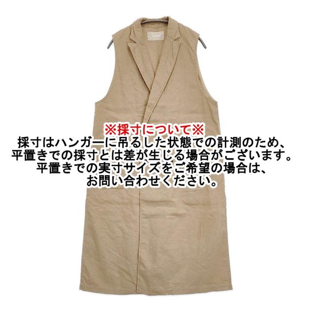 nest Robe UpcycleLino ノースリーブトレンチベスト 01231-1305 リネンコットンロングベスト 23SS ベージュ レディース ネストローブ【中古】6-0403M♪_6