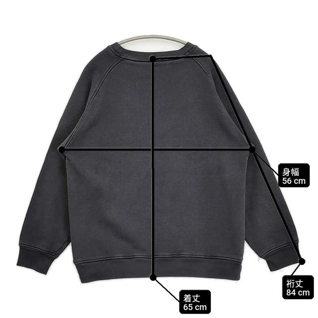 COMOLI コットン吊裏毛 クルーネック サイズ1 V01-05002 スウェット ブラック メンズ コモリ【中古】6-0328M♪_7