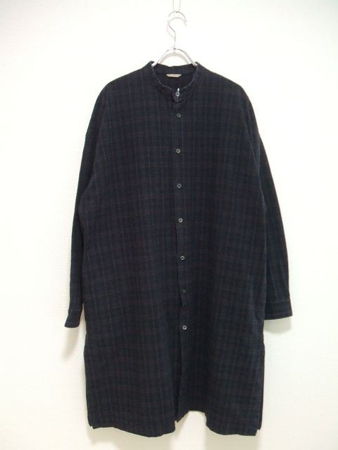 ARTS&SCIENCE チェック コットン バンドカラー 063-U626-034 ワンピース ネイビー レディース アーツ&サイエンス【中古】2-0411M▲の通販は