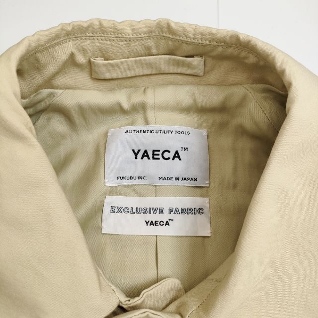 YAECA 67551 ロング コットンナイロン ステンカラーコート ベージュ レディース ヤエカ【中古】5-0731M∞ YAECA 67551 ロング コットンナイロン ステンカラーコート ベージュ