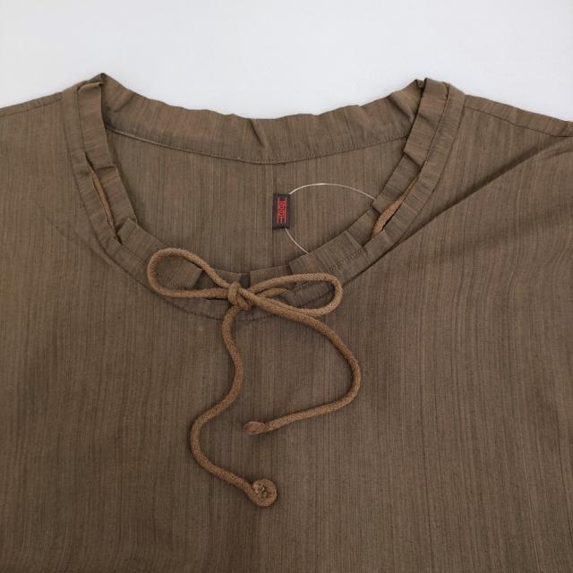 Haat ISSEY MIYAKE HA11FT676 泥染め サイズ2 ノースリーブ ワンピース ブラウン レディース ハートイッセイミヤケ【中古】5-0731S♪_3