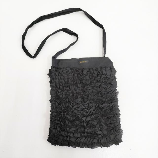 R&D.M.Co- ガーメントダイフリルワンショルダーバッグ 定価26400円 6197 ブラック レディース オールドマンズテーラー【中古】5-0731G♪