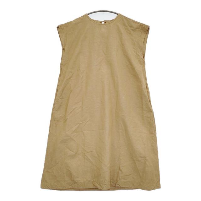 45R/45rpm コットンリネンハケ目DRESS ドレス 定価36300円 ワンピース ベージュ レディース フォーティーファイブアールピーエム【中古】5-0731S♪