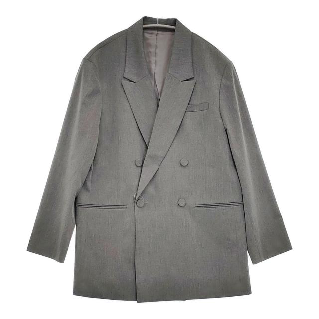 adam et Rope ダブルブレストジャケット サイズ38 定価24200円 GAV-05000-A テーラードジャケット 25SS グレー レディース アダムエロペ【中古】5-1108M♪