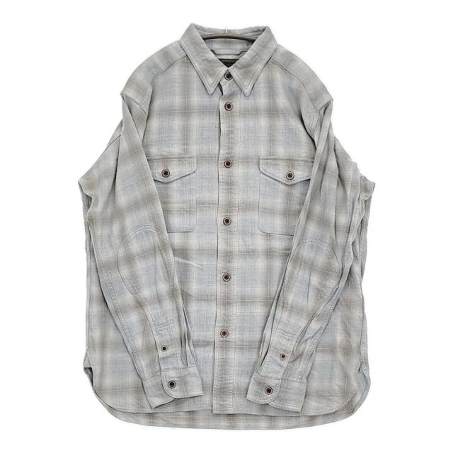 Nigel Cabourn HAKAY SHIRT OMBRAY CHECK 定価35200円 52 長袖シャツ 24AW ライトブルー ホワイト メンズ ナイジェルケーボン【中古】5-0930T♪