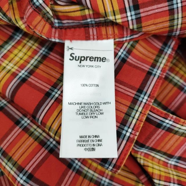 Supreme 新品タグ付き Plaid Short-Sleeve Shirt サイズXL SS25S12 チェック 半袖シャツ 25SS レッド メンズ シュプリーム【中古】5-1219S♪_3