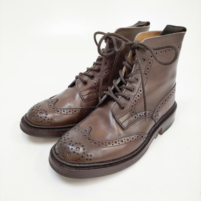 Tricker’s MALTON カントリーブーツ ウイングチップ UK3.5‐4 L2508 ブーツ ブラウン レディース トリッカーズ【中古】4-1128T◎