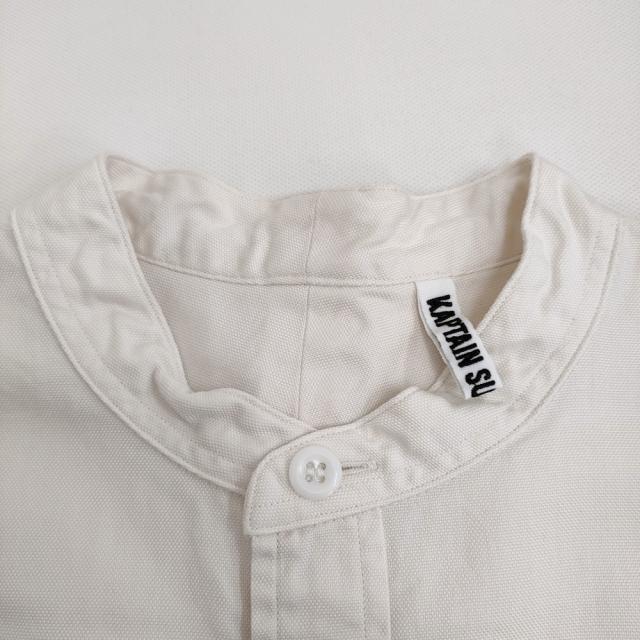 KAPTAIN SUNSHINE Pullover Shirt Finx Cotton Oxford 定価35200円 長袖シャツ 24SS アイボリー メンズ キャプテン サンシャイン【中古】5-0805M♪