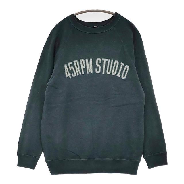 45R/45rpm ロゴプリント裏毛の908スウェット 定価26400円 スウェット グリーン レディース フォーティーファイブアールピーエム【中古】5-0930T♪