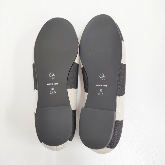 mina perhonen 新品 aurinko choucho 21.5cm 定価28600円 black border スリッポン 25SS ブラック レディース ミナペルホネン【中古】5-0930G♪