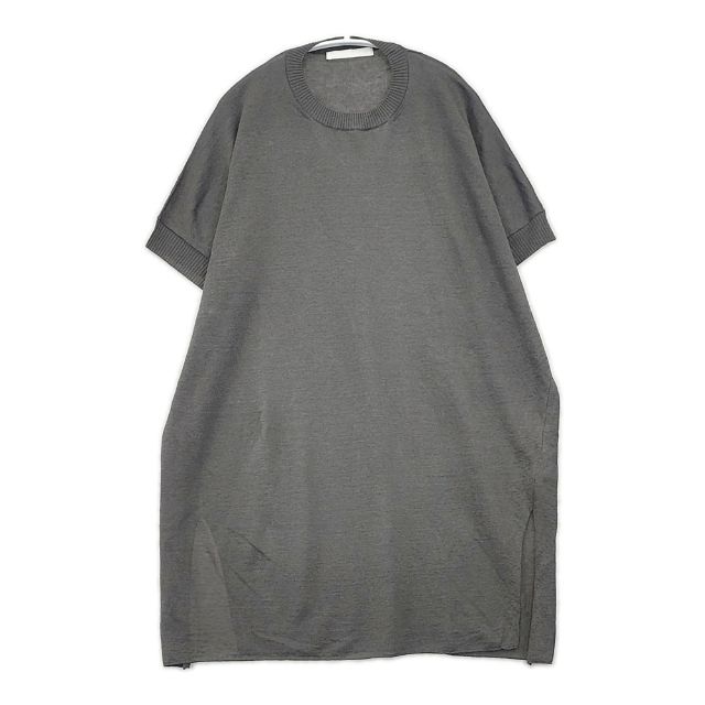 evam eva linen tunic リネンチュニック E251K215 ニット ワンピース 25SS グレー レディース エヴァムエヴァ【中古】6-0411M∞