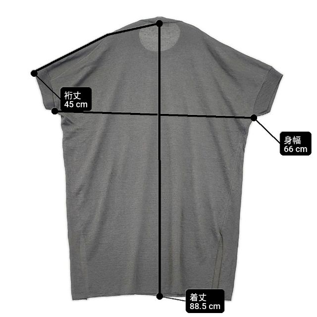 evam eva linen tunic リネンチュニック E251K215 ニット ワンピース 25SS グレー レディース エヴァムエヴァ【中古】6-0411M∞
