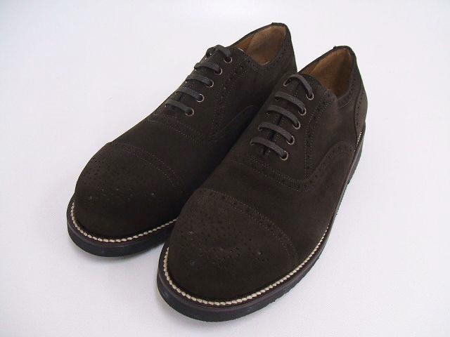#ANDALS 新品 定価40700円 735 model SUEDE SEMI BROGUE 39 スエード レースアップ シューズ・靴 ブラウン メンズ アンダルス【中古】2-1012T♪