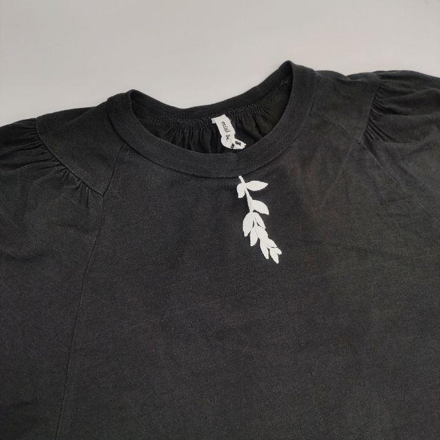 mina perhonen tarn シルク コットン ys8421 Ｔシャツ カットソー ブラック レディース ミナペルホネン【中古】6-0502S∞_3