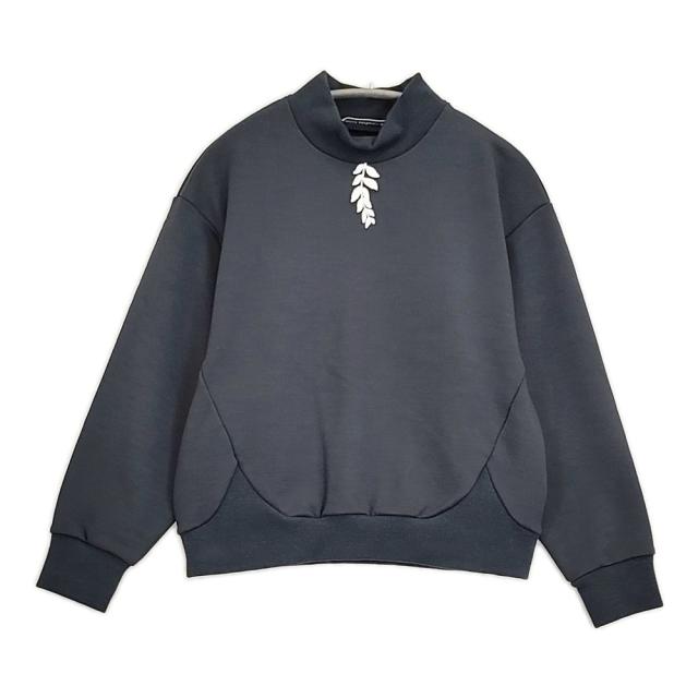 mina perhonen earth piece ハイネックカットソー 定価47300円 ada8031 サイズ36 スウェット 25AW チャコールグレー レディース ミナペルホネン【中古】6-0505T♪