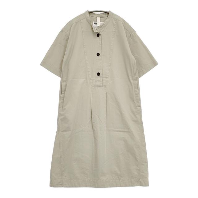 MHL. UTILITY COTTON TWILL 24SS 定価35200円 595-4157550 サイズ1 ワンピース グレージュ レディース エムエイチエル【中古】6-0430S◎