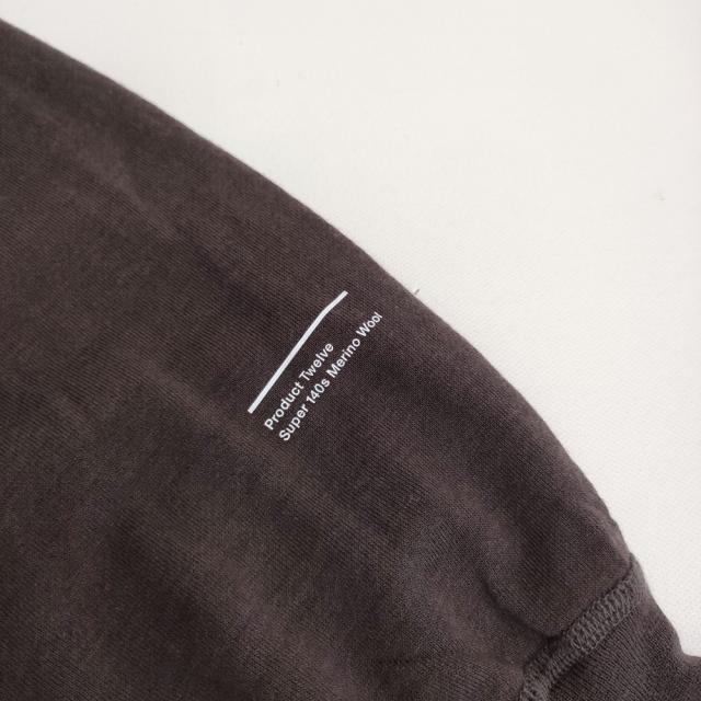 Product Twelve プロダクトトゥエルブ Super 140’s Melino Wool Half Zip サイズ3 26SS-PC03 スウェット 26SS ブラウン メンズ【中古】6-0317M♪_4