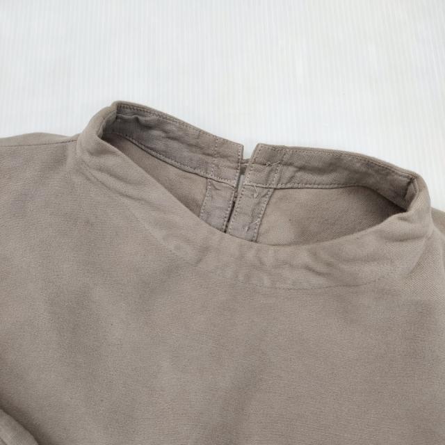 nest Robe コットンモールスキンリネン切替え御召しもの 01203-1063 ギャザー 衣装 グレージュ レディース ネスト衣装【中古】6-0317M♪