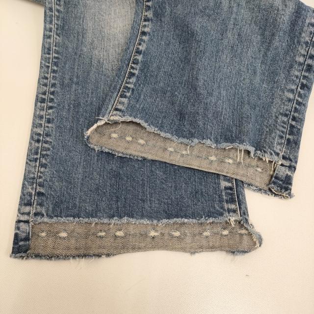 45R/45rpm ライ麦デニムのクロスオーバーパンツ 32サイズ カットオフ