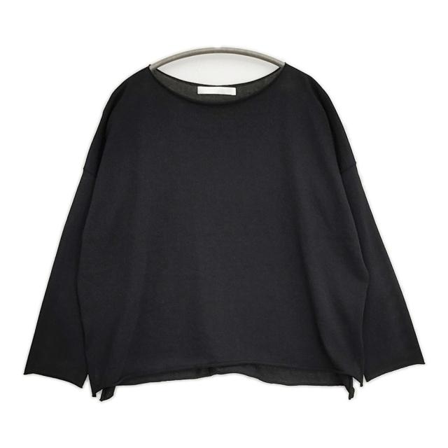 evam eva cotton pullover コットンプルオーバー E261K095 サイズM ニット 26SS ブラック レディース エヴァムエヴァ【中古】6-0320M♪
