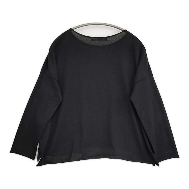 evam eva cotton pullover コットンプルオーバー E261K095 サイズM ニット 26SS ブラック レディース エヴァムエヴァ【中古】6-0320M♪_1