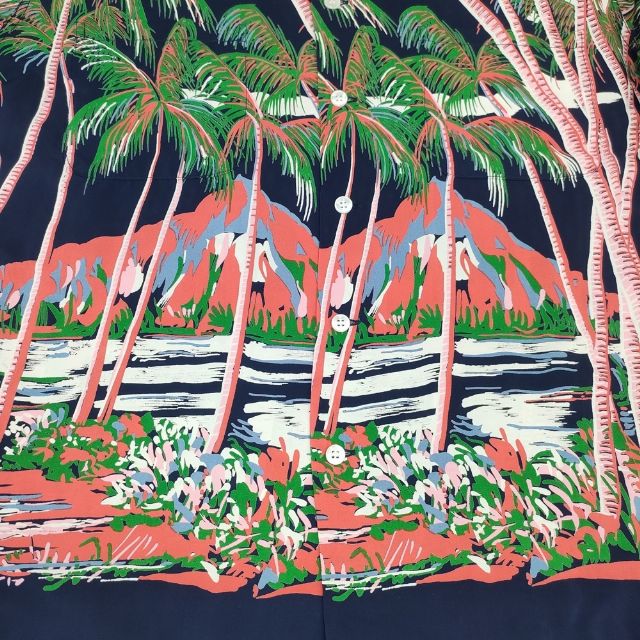 東洋エンタープライズ DUKE KAHANAMOKU COCONUT PALMS &amp; DIAMOND HEAD アロハ 半袖シャツ マルチカラー メンズ トーヨーエンタープライズ【中古】6-0601S∞_4