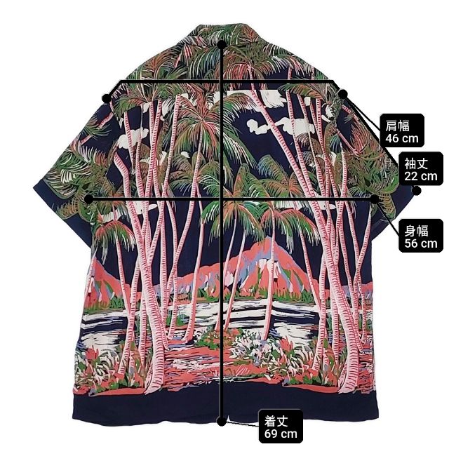 東洋エンタープライズ DUKE KAHANAMOKU COCONUT PALMS &amp; DIAMOND HEAD アロハ 半袖シャツ マルチカラー メンズ トーヨーエンタープライズ【中古】6-0601S∞_6