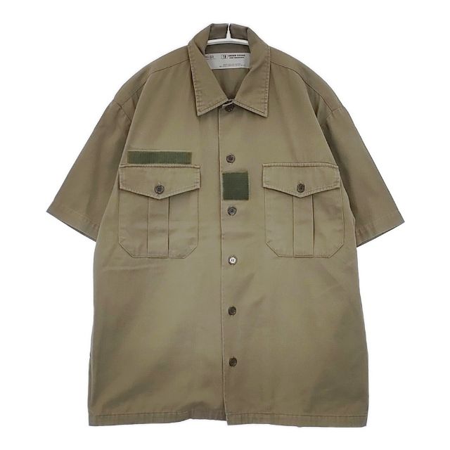 UNDERCOVER GROUPIEロゴ ワーク C262 半袖シャツ 90年代 99年 RELIEF期  カーキ メンズ アンダーカバー【中古】6-0601S∞
