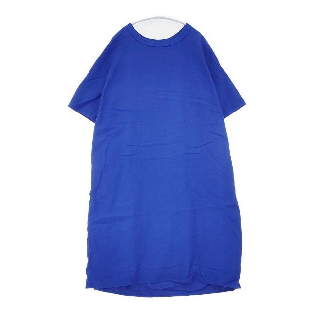 maillot リネン綿織物 うしろ側タック linen rich back tuck half sleeve shirt-OP MAS-24112 生産物染め 半袖 衣装 青味 レディース マイヨ【中古】6-0608S∞