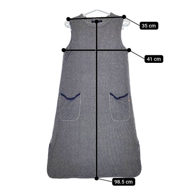 45R コットン ロングワンピース ノースリーブ インディゴ 刺繍 45R 花