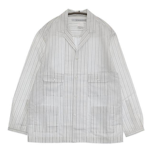 EEL - EEL 新品 CAMEL MOON シャツジャケット 定価25300円 XS E-25407 テーラードジャケット ホワイト ブラック レディース イール【中古】5-0710M♪ EEL 新品 CAMEL MOON シャツジャケット 定価25300円 XS E-25407