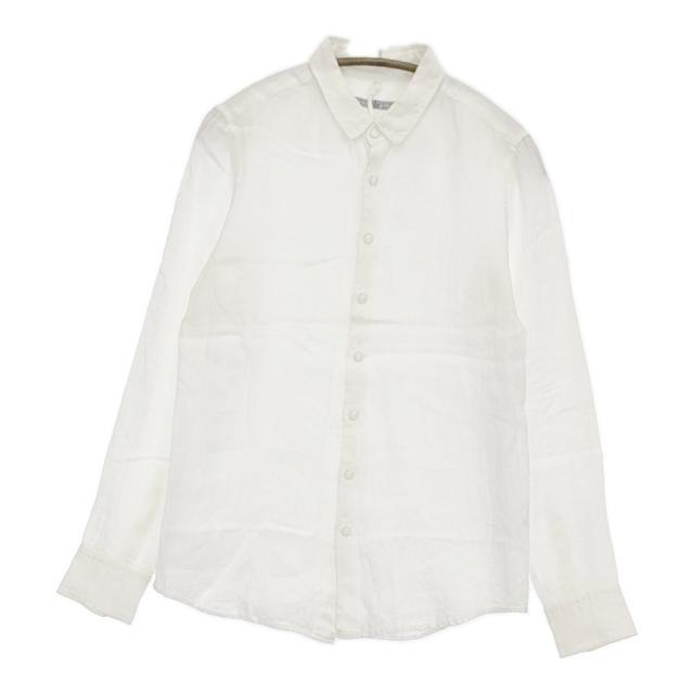 R&D.M.Co- リネン 長袖シャツ ホワイト レディース オールドマンズテーラー【中古】5-0905M♪