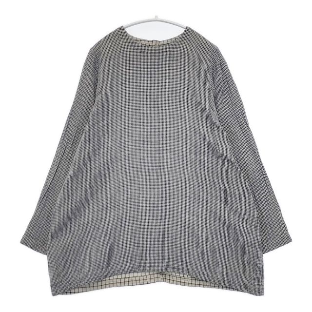 45R/45rpm ふわふわ二重織deTシャツ（インディゴ） ガーゼ 定価29700円 ブラウス シャツ ブルー グレー レディース フォーティーファイブアールピーエム【中古】6-0228M∞