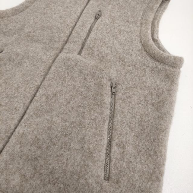 YAECA ウールフリースベスト 14452 サイズS NATURAL.L.GRAY ベスト ライトグレー レディース ヤエカ【中古】6-0304T♪_3