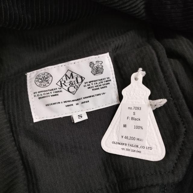 R&D.M.Co- 未使用品 9W CORDUROY SALOPETTE サイズS コーデュロイ サロペット 25AW ブラック レディース オールドマンズテーラー【中古】6-0304T♪_2
