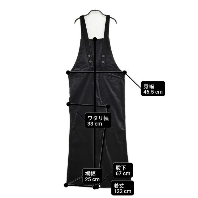 R&D.M.Co- 未使用品 9W CORDUROY SALOPETTE サイズS コーデュロイ サロペット 25AW ブラック レディース オールドマンズテーラー【中古】6-0304T♪_5