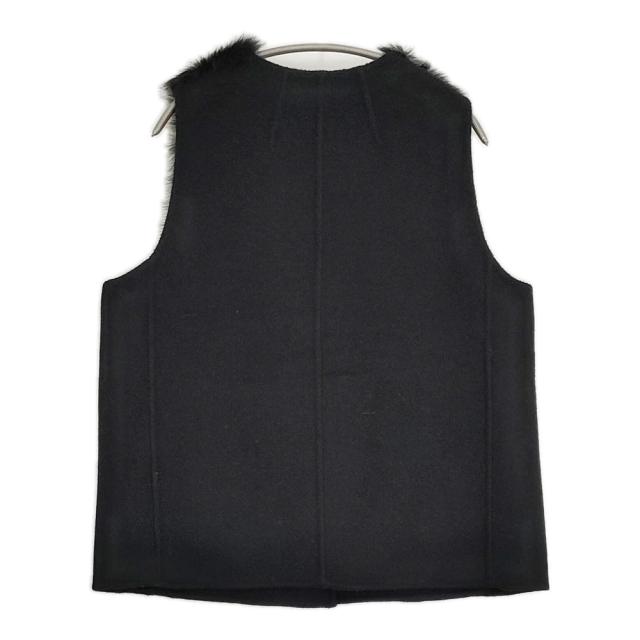 theory luxe TERRA BRONTE SHEARLING ムートン ファーベスト 38 ベスト ブラック レディース セオリーリュクス【中古】6-0304T♪_1
