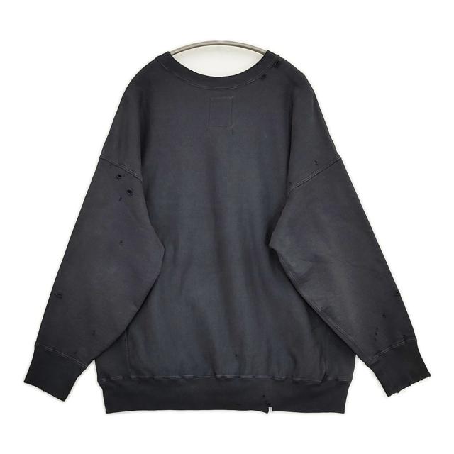 BOWWOW UNISPHERE SWEATSHIRTS ダメージ加工 サイズXL スウェット ブラック メンズ バウワウ【中古】6-0109M♪_1