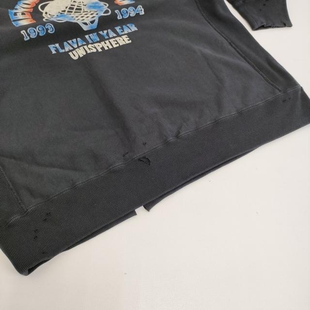 BOWWOW UNISPHERE SWEATSHIRTS ダメージ加工 サイズXL スウェット ブラック メンズ バウワウ【中古】6-0109M♪_6