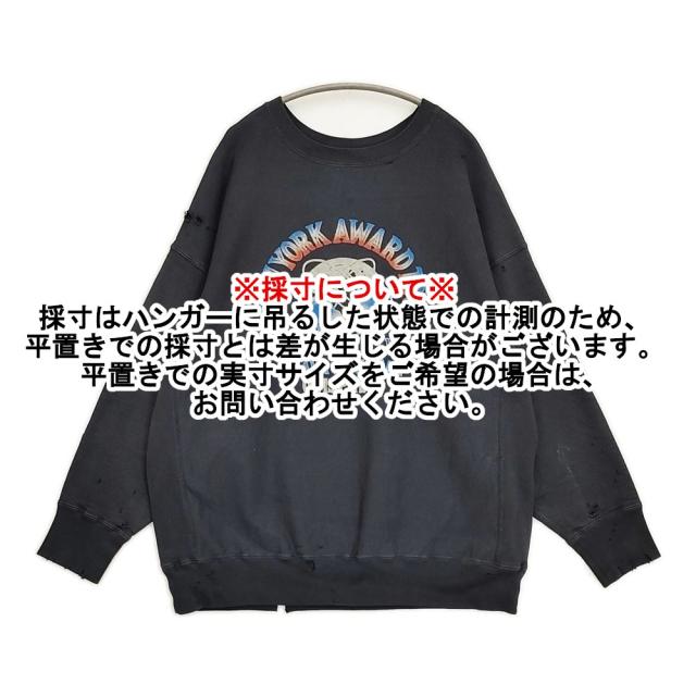 BOWWOW UNISPHERE SWEATSHIRTS ダメージ加工 サイズXL スウェット ブラック メンズ バウワウ【中古】6-0109M♪_9