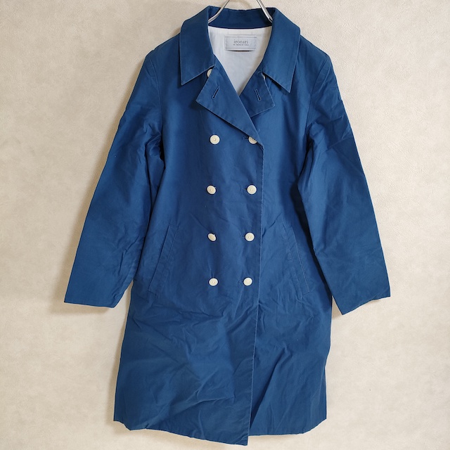 ironari サクラコート コットン サイズ1 ステンカラーコート ブルー