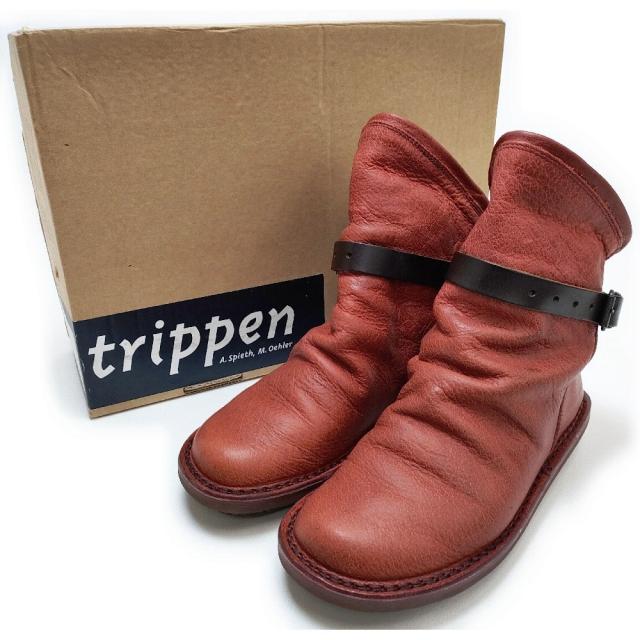 trippen BOMB RED レザー サイズ36 ブーツ レッド レディース トリッペン【中古】5-0707T◎_4