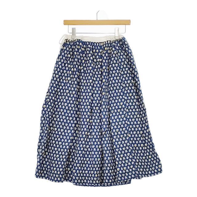 R&D.M.Co- NURSERY PRINT コットンリネン ロングスカート ブルー イエロー レディース オールドマンズテーラー【中古】5-0224M∞