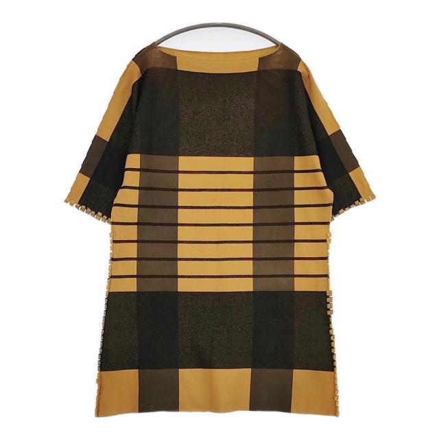 ISSEY MIYAKE A-POC INSIDE チェック柄 IM33KH705 チュニック オレンジ イッセイミヤケ エイポック インサイド【中古】5-0707M△