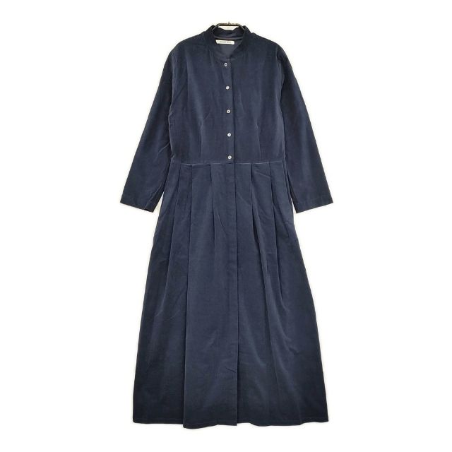 HOUSE OF LOTUS コーデュロイ フレアシャツワンピ 比翼ボタン ワンピース ネイビー レディース ハウスオブロータス【中古】5-0913T∞
