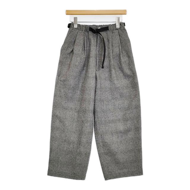 Oblada FINE PANTS ファインパンツ F2510PT02 サイズS ウール ベルテッド パンツ 25AW グレー レディース オブラダ【中古】6-0414T♪